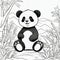 Whimsical Panda Play: 3D Coloring Adventures for Young Artists