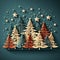 Whimsical Paper Cuts Festive Christmas Decoration Background AI Generated Illustration