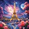 Whimsical Paris: Blending Iconic Landmarks with Fantasy