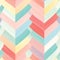Whimsical Pastel Herringbone Wallpaper With Colorful Brushstrokes