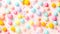 Whimsical pastel polka dot background, candy colors, perfect for a children\\\'s book cover or a lively social