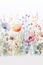 Whimsical Pastel Watercolor Flowers AI Generated