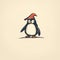 Whimsical Penguin Logo With Red Hat For Camp Store Online