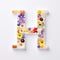 Whimsical Pill Art: Detailed H Made Of Colorful Flowers And Herbs