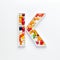 Whimsical Pill Letter K: Colorful Still-life With Realist Accuracy
