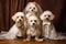 Whimsical Puppies in Wedding Finery, Generative AI