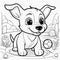 Whimsical Puppy Play: 3D Coloring Fun for Young Artists