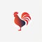 Whimsical Rooster Logo Design: Playful Silhouettes In Subtle Gradients