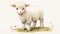 Whimsical Sheep Cub Illustration With Studio Ghibli Vibes