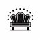 Whimsical Shellshaped Couch Icon With Art Deco Ornamentation