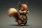 Whimsical Squirrel: Detailed Digital Art in 3D