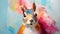 Whimsical Squirrel Speedpainting: Abstract Pixelated Art With Expressive Faces