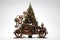 Whimsical Steampunk Christmas Tree AI Generated Illustration