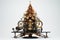 Whimsical Steampunk Christmas Tree AI Generated Illustration