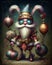 Whimsical Steampunk Santa Claus Easter Bunny Cute Diesel Punk Christmas Generative AI