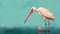 Whimsical Stork Illustration With Editorial Cartooning Style