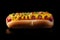 Whimsical Stylized Photo of Hot Dog with Playfully Exaggerated Details