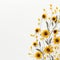 Whimsical Sunflower Edges Serene White