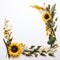 Whimsical Sunflower Frame Artistic Freedom