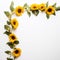 Whimsical Sunflower Frame Open Creativity