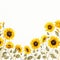 Whimsical Sunflower Frame Open Creativity