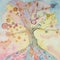 Whimsical tree of life with pastel colors.