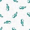 Whimsical under the seahorses pattern. Childish screen block print effect. Playful tropical summer scuba beach vacation