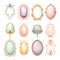 Whimsical Watercolor Easter Eggs In Rococo-inspired Frames