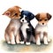 Whimsical Watercolor Pack - Puppies and Kittens Together