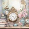 Whimsical watercolor painting showcasing the allure of antique treasures