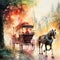 Whimsical Wheels: A Majestic Horse-drawn Carriage Adventure