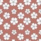 Whimsical White Sakura Elegance: Repetitive Pattern Design