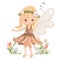 Whimsical winged beauties, colorful clipart of adorable fairies with playful wings and beautiful flower accents