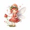 Whimsical winged charmers, delightful clipart of cute fairies with whimsical wings and charming flower accents