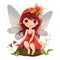 Whimsical winged sprites, colorful clipart of adorable fairies with playful wings and sprinkling flower charms