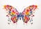 Whimsical Wings: A Vibrant Watercolor Design of Butterflies and