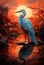 Whimsical Winter Serenity: The Endurance Egret\'s Graceful Glide