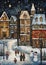 Whimsical Winter Wonderland: A Playful Scene of Children\\\'s Imagi