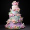 Whimsical Wonderland: A Playful Multi-tiered Wedding Cake