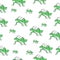 Whimsical Wonders: Hand-Drawn Grasshopper Illustration in Green, Creating a Cute Insect Seamless Pattern for Doodle Art