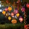 Whimsical Wonders: Vibrant Lanterns Cascading in Harmony