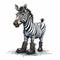 Whimsical Zebra Art: A Playful Twist On Realistic Color Schemes