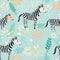Whimsical Zebra Print With Pastel Colors