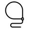 Whip lasso icon, outline style