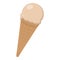 Whipped Cream Ice Cream Cone Flat Icon
