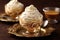 whipped cream swirls on a gourmet dessert
