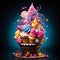 Whipped Wonderland: A Towering Symphony of Cupcake Confections