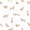 Whippet clipart. Different poses, coat colors set