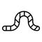 Whipworm icon outline vector. Garden worm