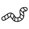 Whipworm icon outline vector. Worm garden